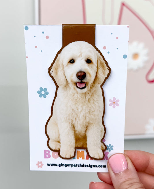 Cream Labradoodle Magnetic Bookmark