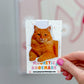 Orange Long Hair Cat Magnetic Bookmark