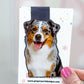 Gray Merle Aussie Magnetic Bookmark