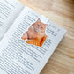 Orange Long Hair Cat Magnetic Bookmark