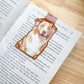 Red Merle Aussie Magnetic Bookmark