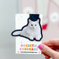 White Cat Magnetic Bookmark