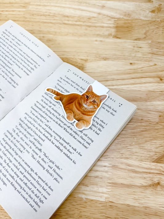 Orange Tabby Cat Magnetic Bookmark