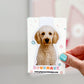 White Poodle Magnetic Bookmark