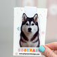 Black & White Husky Magnetic Bookmark