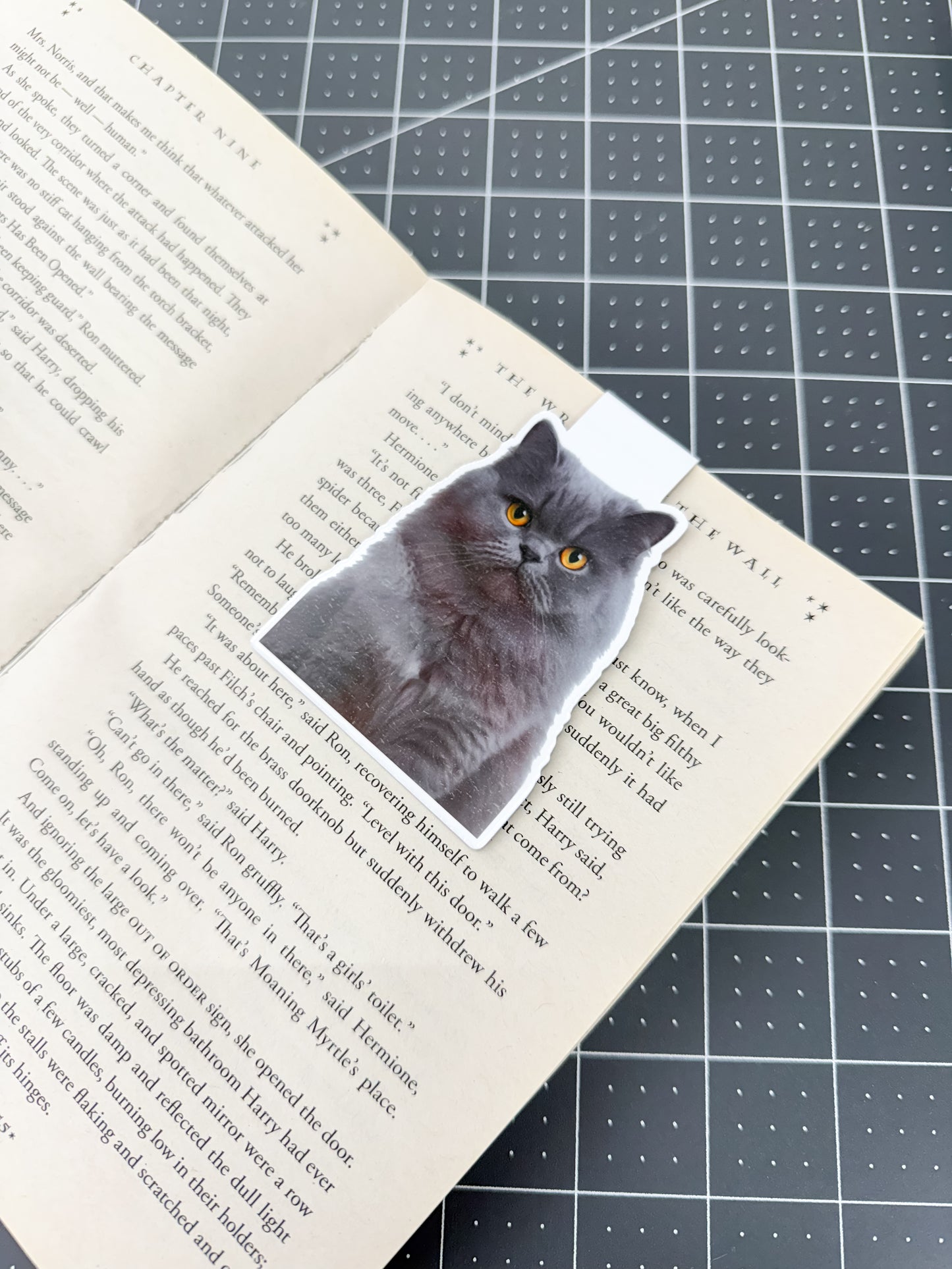 Gray Persian Cat Magnetic Bookmark