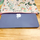 Gray Floral Dog Cat Padded Laptop Bag