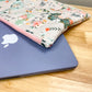 Gray Floral Dog Cat Padded Laptop Bag
