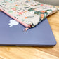 Gray Floral Dog Cat Padded Laptop Bag