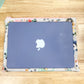 Gray Floral Dog Cat Padded Laptop Bag