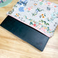 Gray Floral Dog Cat Padded Laptop Bag