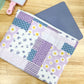 Purple Cottage Patchwork Quilted Laptop Bag