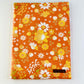 Orange Floral Laptop Sleeve, Extra Large Padded MacBook Cover, Oversized Book Sleeves