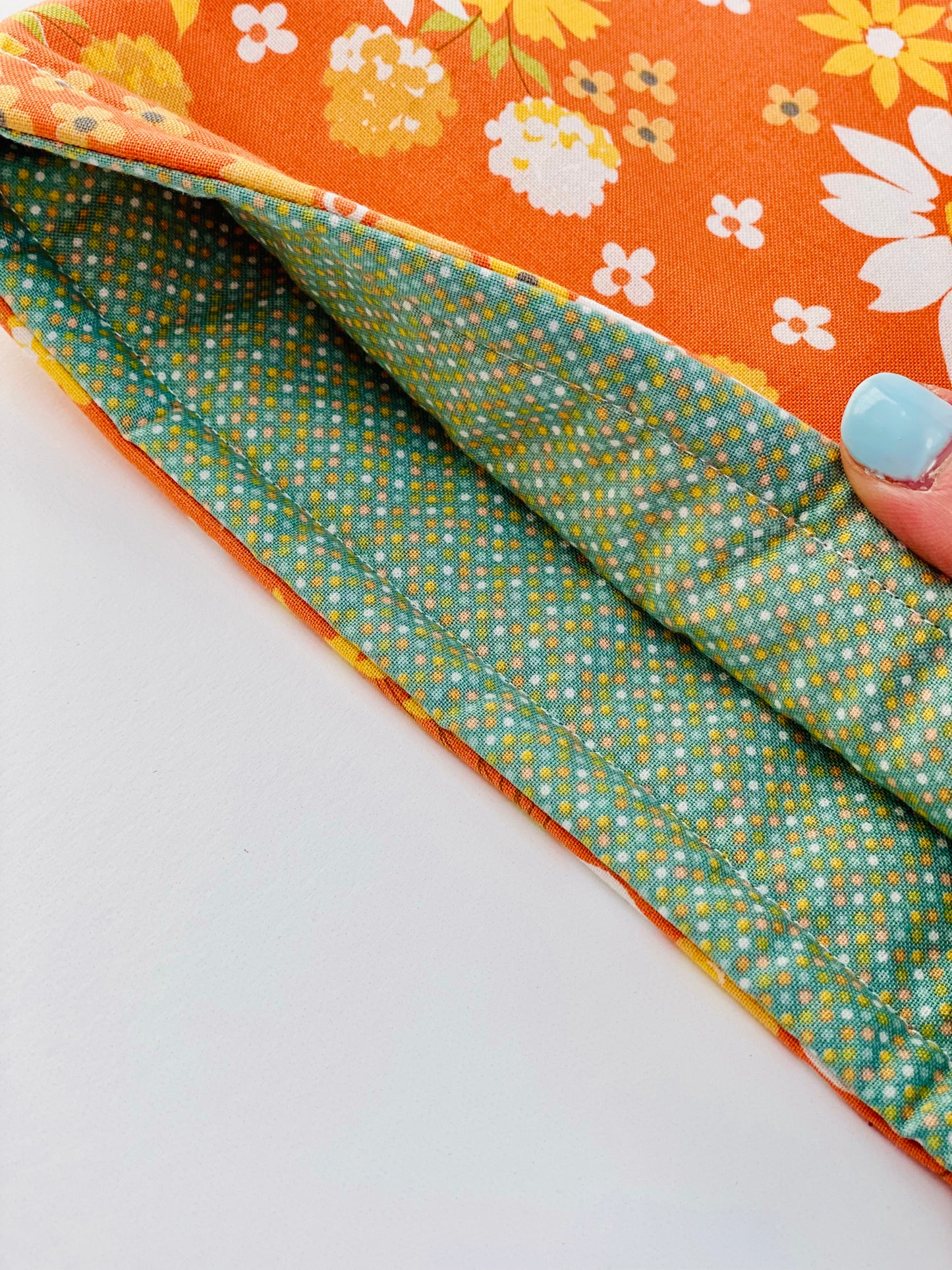 Orange Floral Laptop Sleeve, Extra Large Padded MacBook Cover, Oversized Book Sleeves