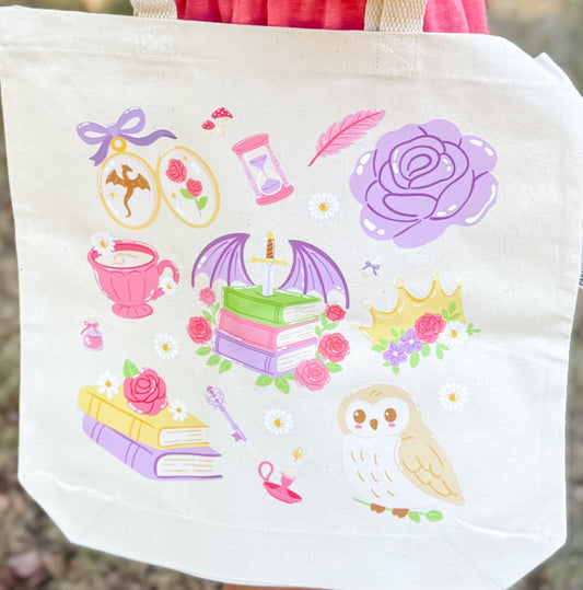 Whimsical Fantasy Fiction Canvas Tote Bag