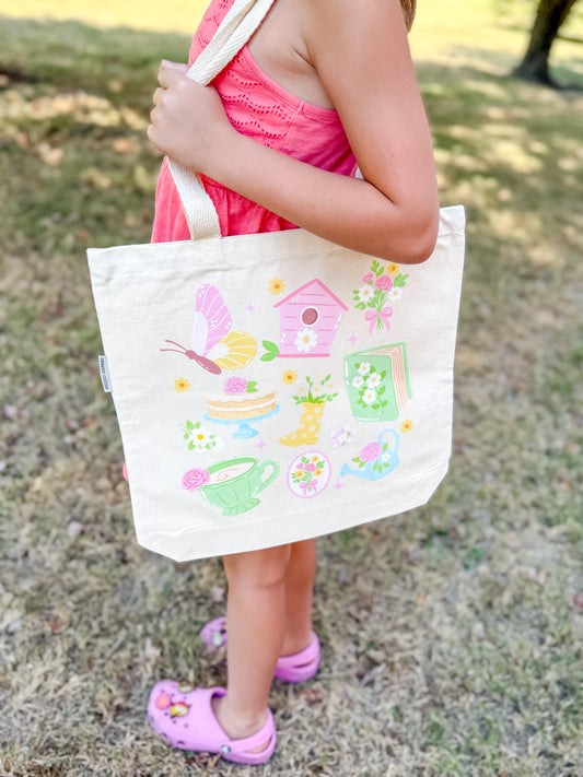 Whimsical Gardening Canvas Tote Bag