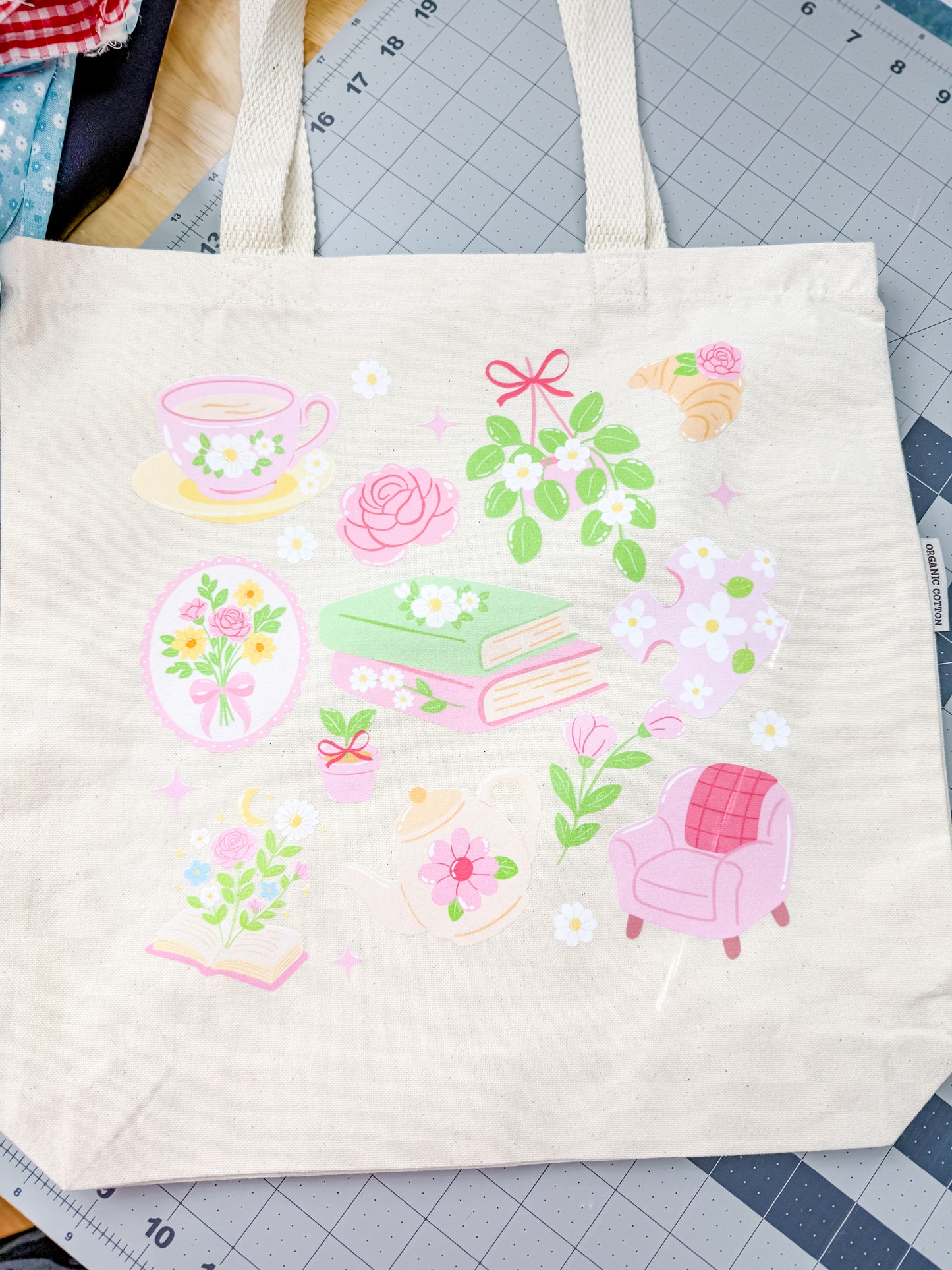 Whimsical Cozy Home Canvas Tote Bag