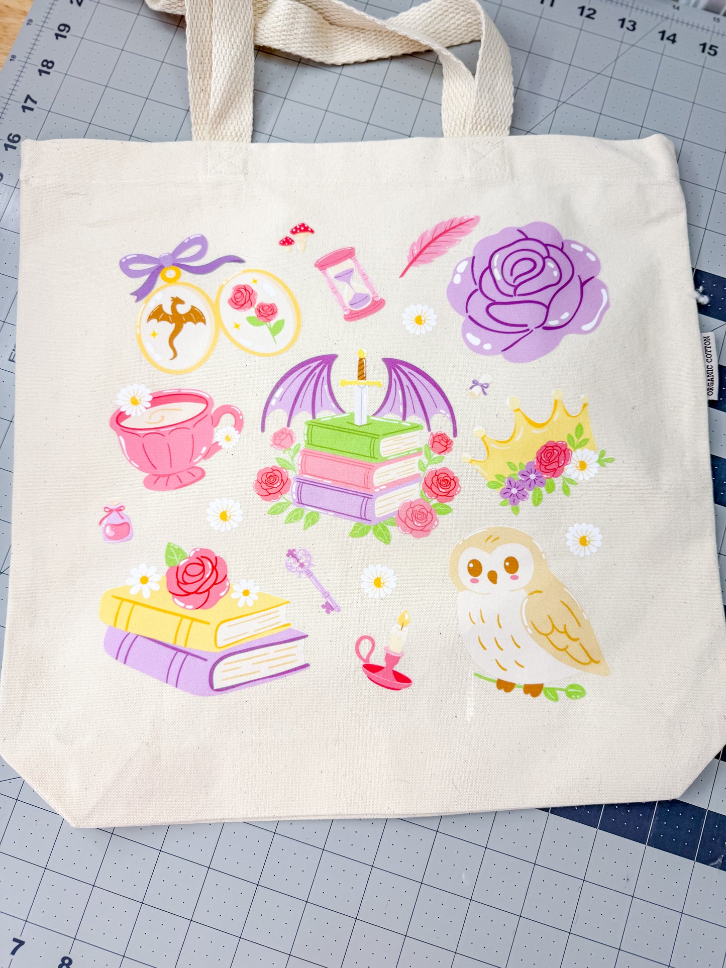 Whimsical Romantasy Canvas Tote Bag