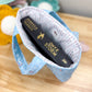 Quilted Book Sleeve with Handles Blue Floral