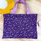 Quilted Book Sleeve w/Handles Plum Purple