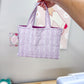Quilted Book Sleeve w/Handles Ditsy Purple
