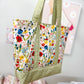 Fall Wildflowers Memaw Medium Pocket Tote Bag
