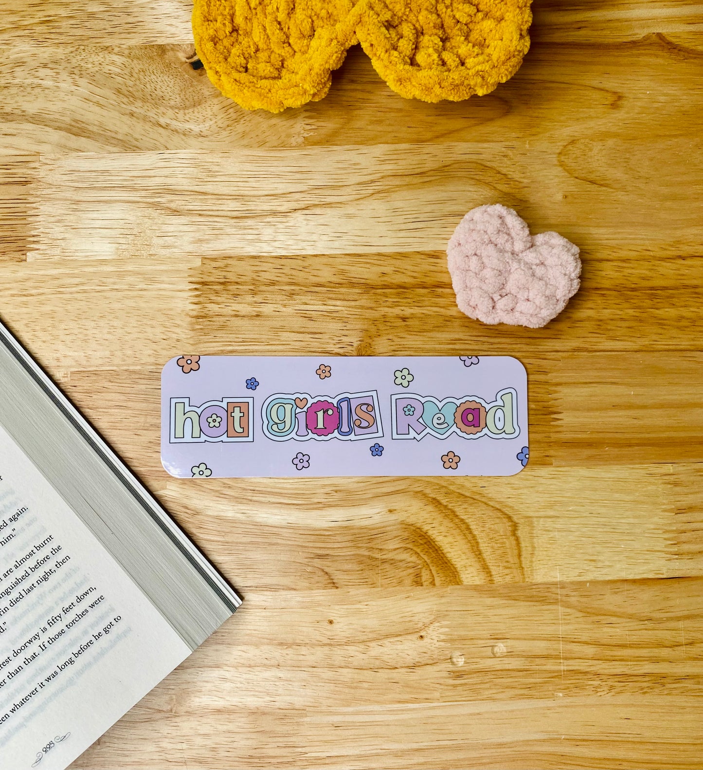 Hot Girls Read Bookmark, Purple Daisy Bookmark, Cute Girlie Bookmark