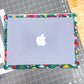 Quilted Laptop Bag Green Retro Mushroom