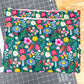 Quilted Laptop Bag Green Retro Mushroom