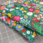 Quilted Laptop Bag Green Retro Mushroom