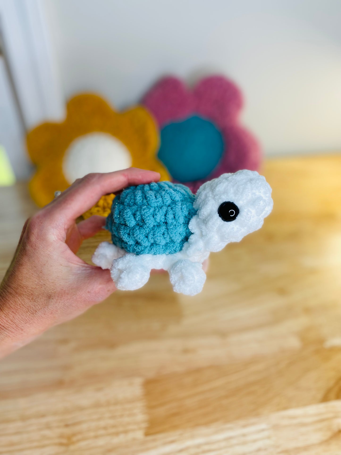 Sparkle Turtle, Handmade Crochet Plushie