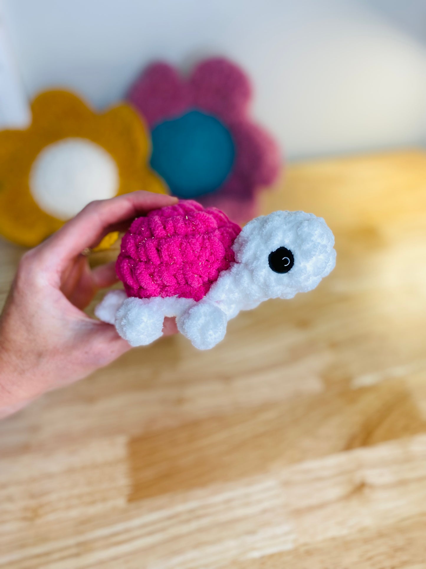 Sparkle Turtle, Handmade Crochet Plushie