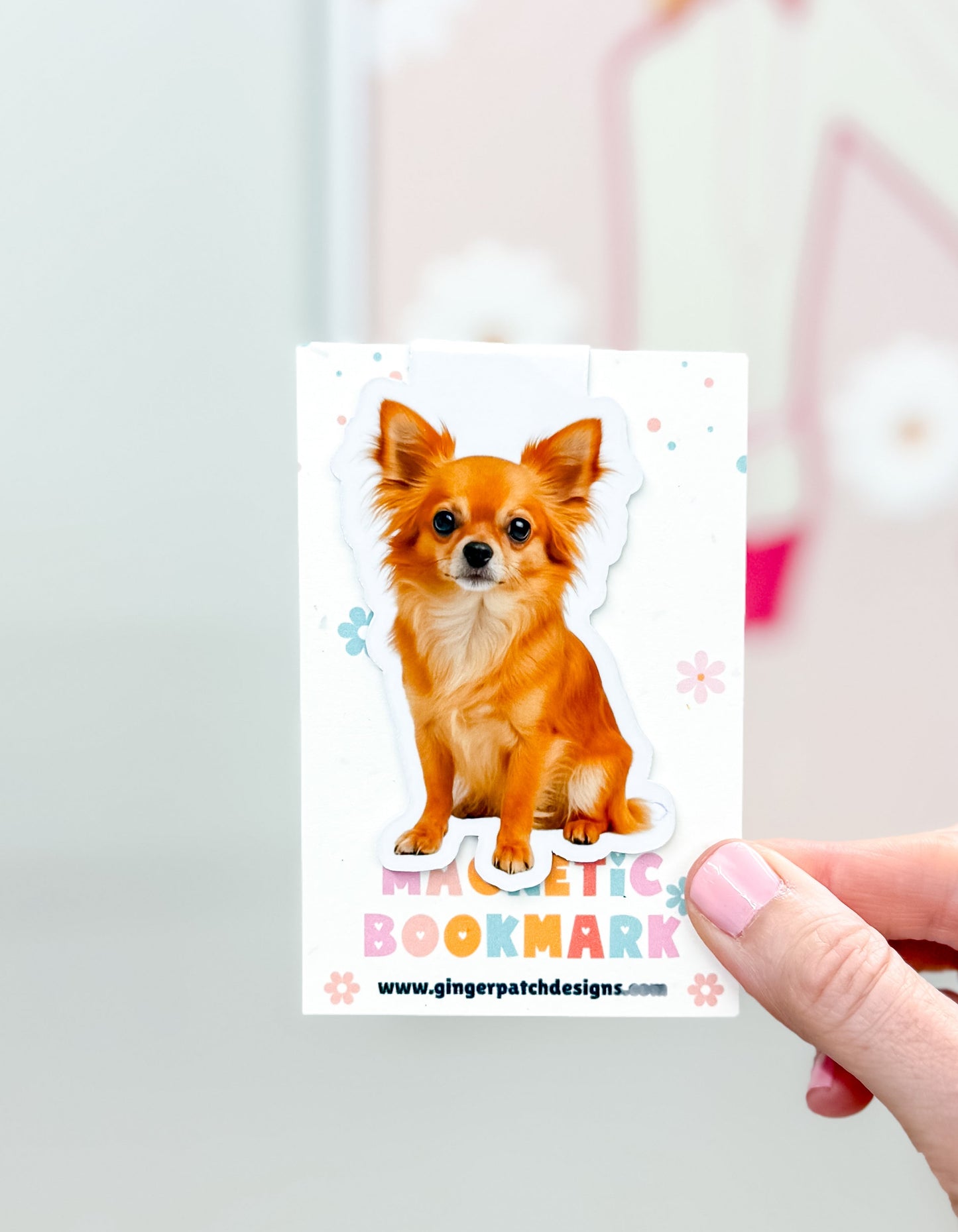 Long-Haired Chihuahua Magnetic Bookmark