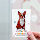 Red Boston Terrier Magnetic Bookmark