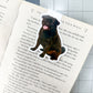 Black Pug Dog Magnetic Bookmark