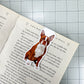 Red Boston Terrier Magnetic Bookmark