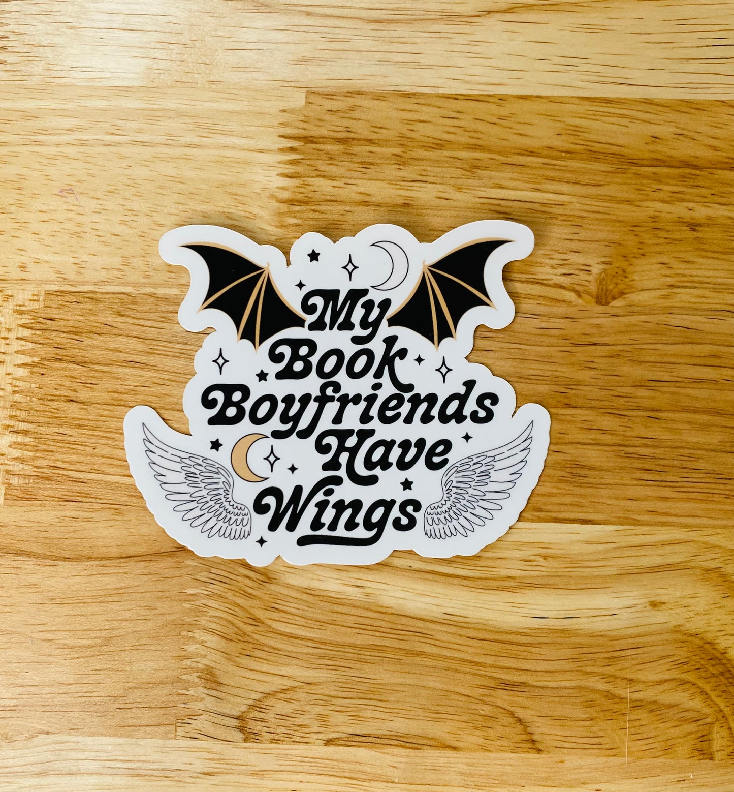 My Book Boyfriends Have Wings Sticker, Romantasy Stickers, ACOTAR, Fourth Wing Stickers