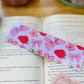 Pink Strawberries and Bows Bookmark, Coquette Bow Bookmark, Girlie Bookmarks