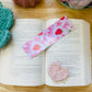 Pink Strawberries and Bows Bookmark, Coquette Bow Bookmark, Girlie Bookmarks