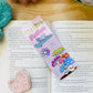 Reading Fiction Is My Addiction Bookmark, Retro Smiley Face Mushrooms Bookmark