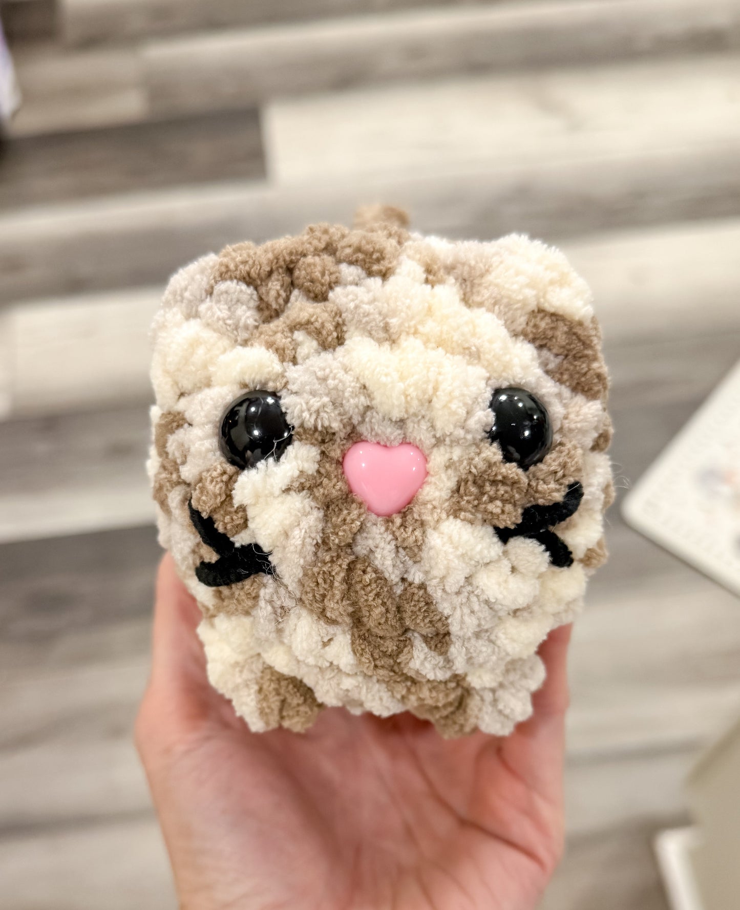 Tan Crochet Cat Plushie