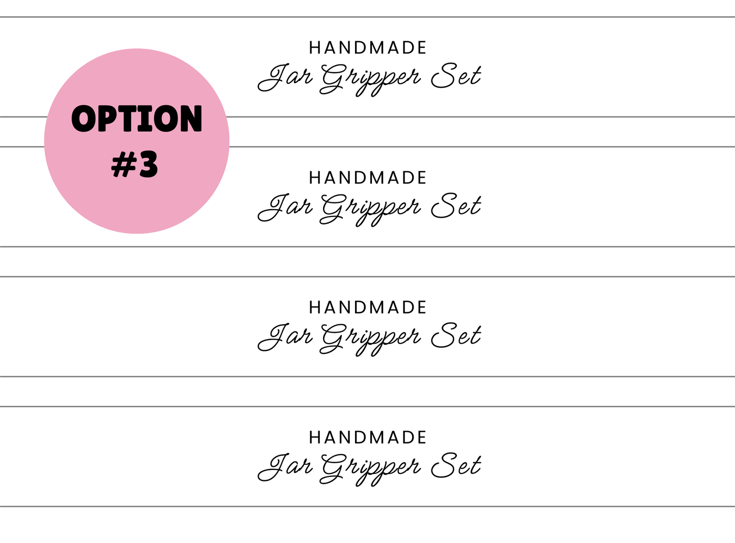 PRINTED LABELS Jar Gripper Wrap Labels