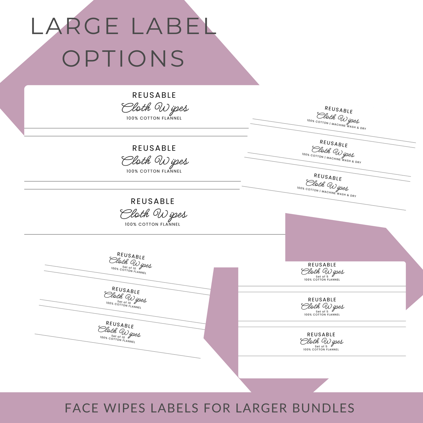 2-in-1 PDF DOWNLOAD Face Wipe Wrap Labels | PRINTABLE LABELS