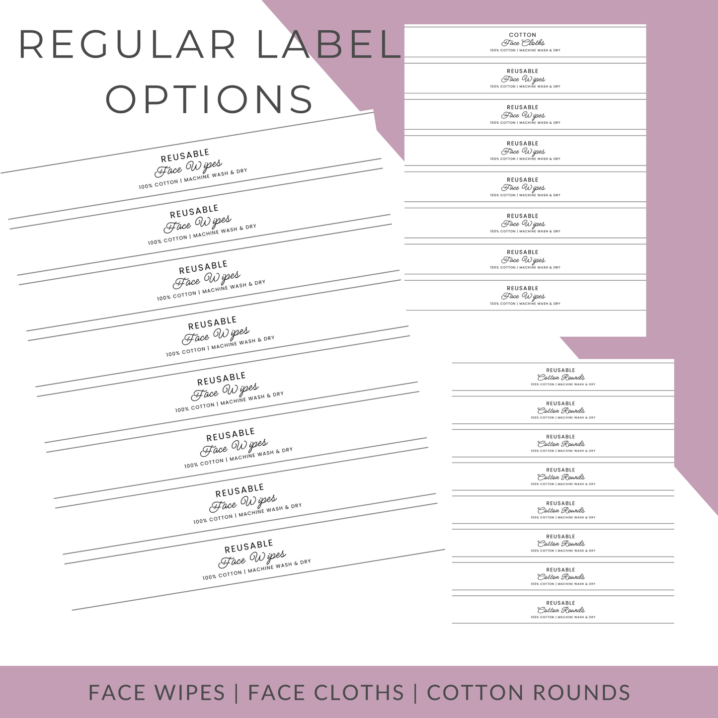 2-in-1 PDF DOWNLOAD Face Wipe Wrap Labels | PRINTABLE LABELS