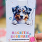 Australian Shepherd Magnetic Bookmark, Peeking Dog Bookmarks