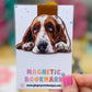 Basset Hound Magnetic Bookmark, Peeking Dog Bookmarks