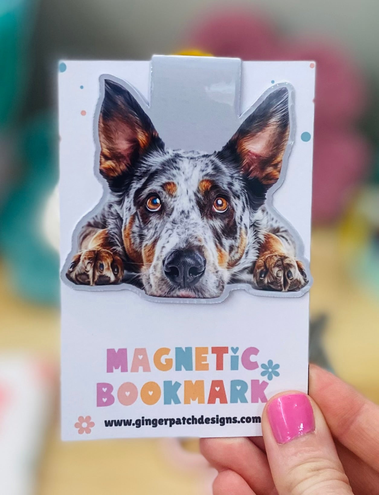 Australian Cattle Dog Magnetic Bookmark, Blue Heeler Bookmarks