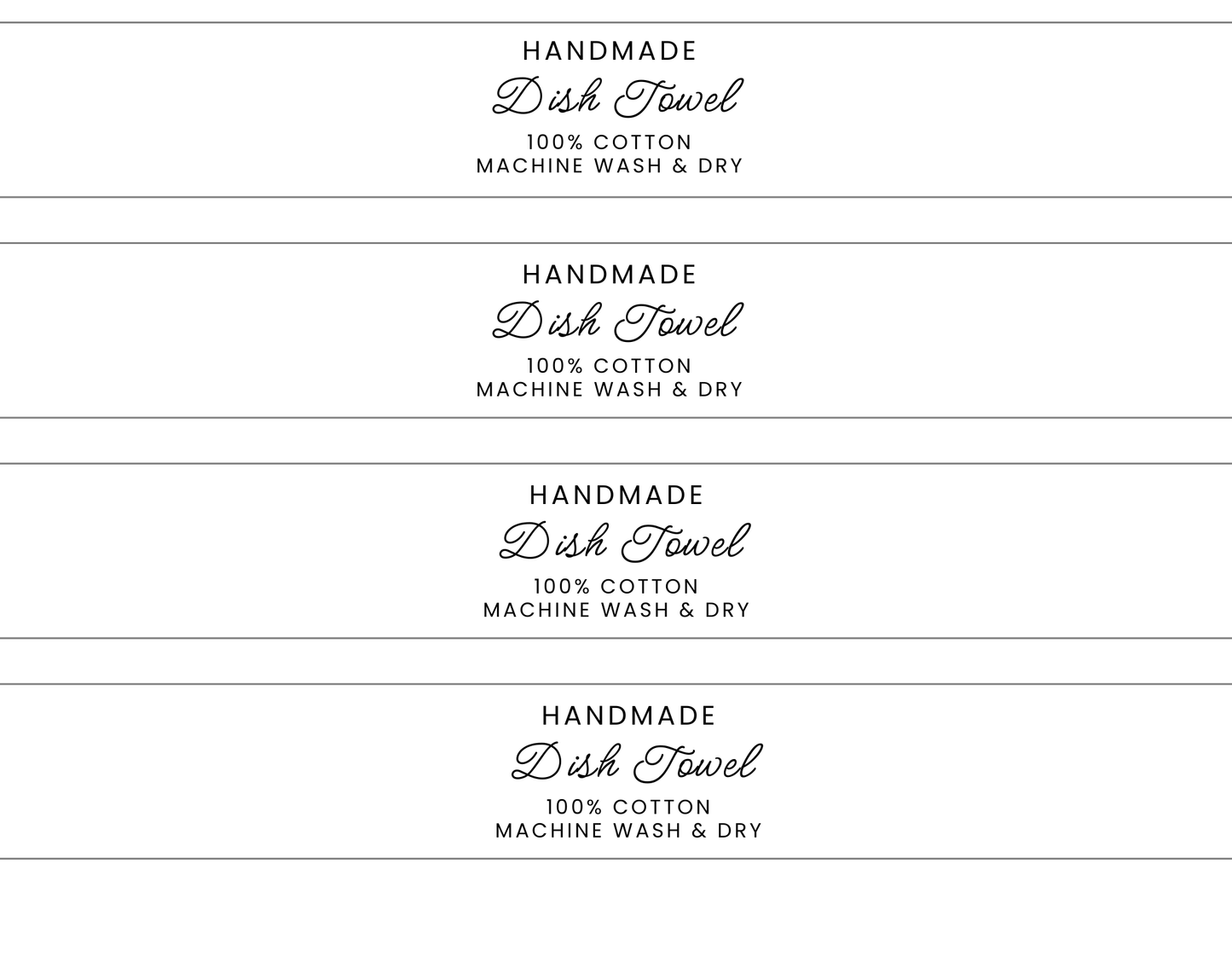 PRINTABLE Dish Towel Wrap Labels | Downloadable PDF