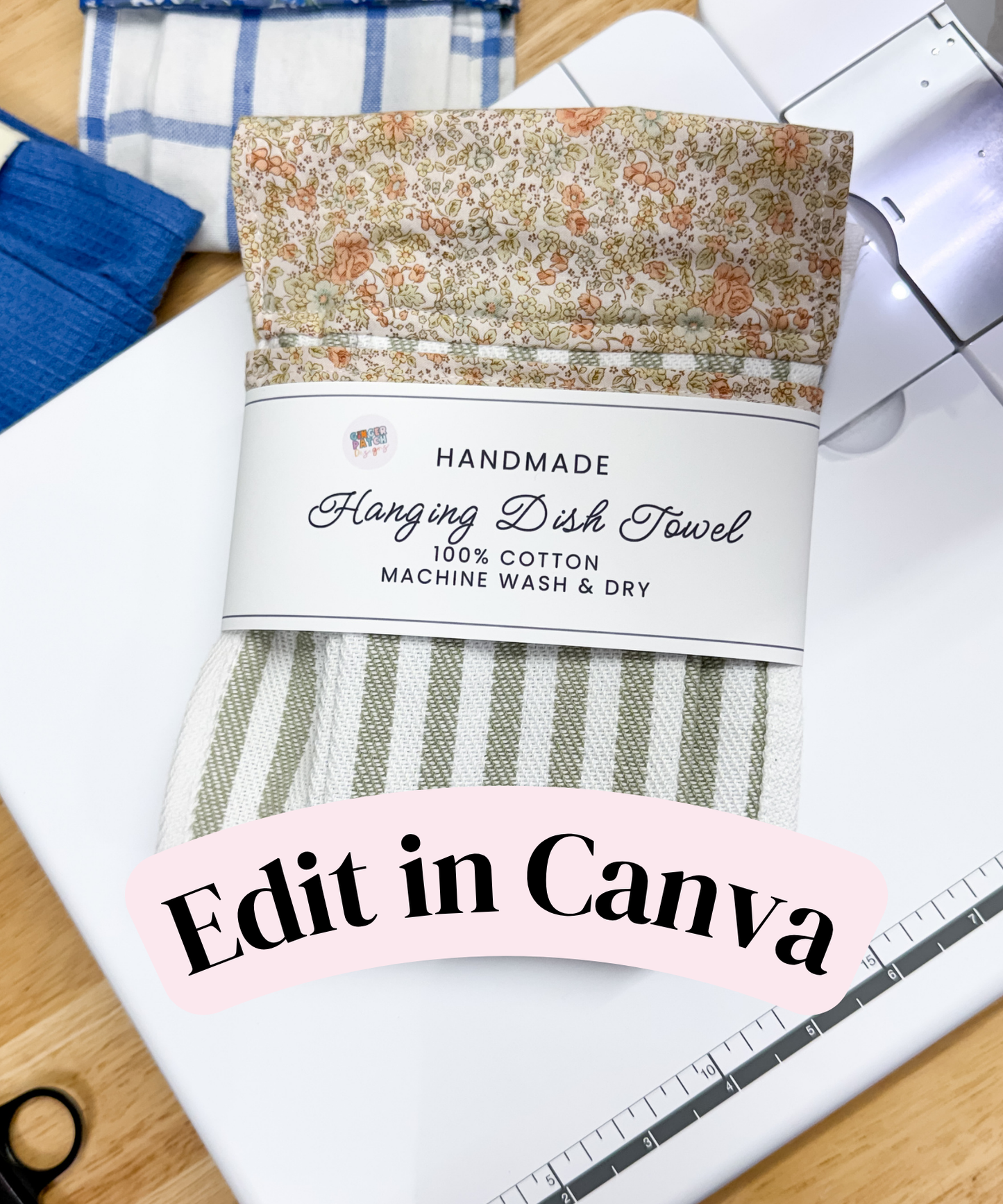 EDITABLE Dish Towel Wrap Labels | Custom Product Labels