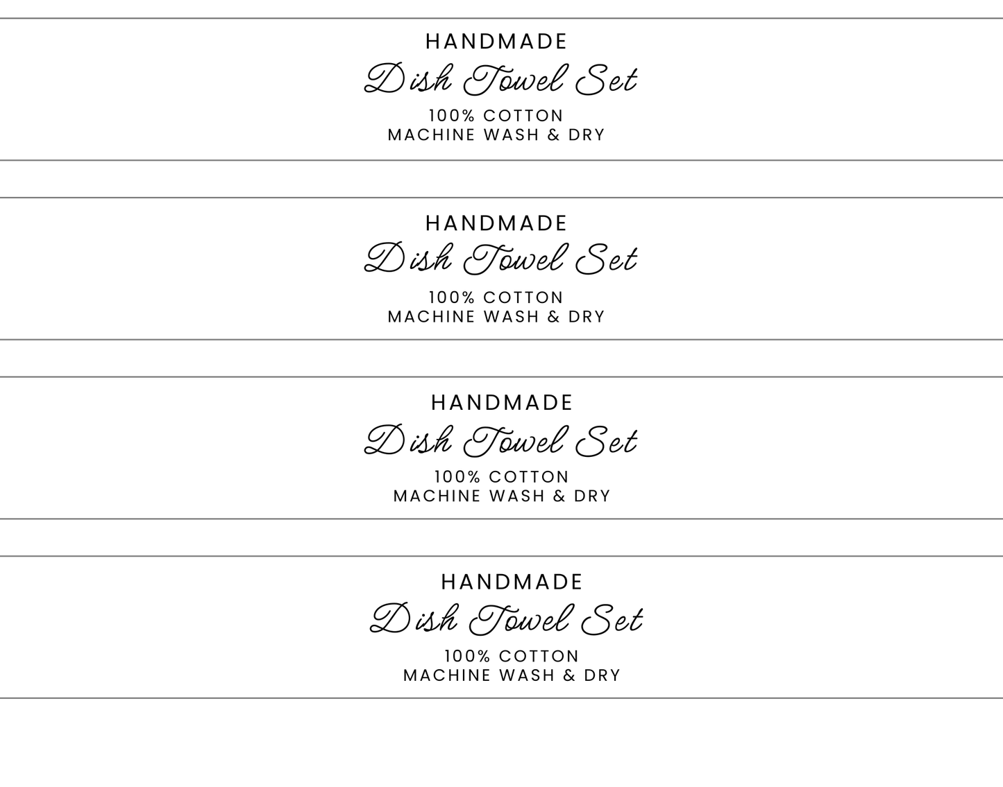 PRINTABLE Dish Towel Wrap Labels | Downloadable PDF